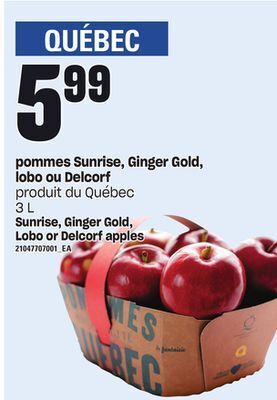 Provigo Pommes sunrise, ginger gold, lobo ou delcorf, 3 l offer