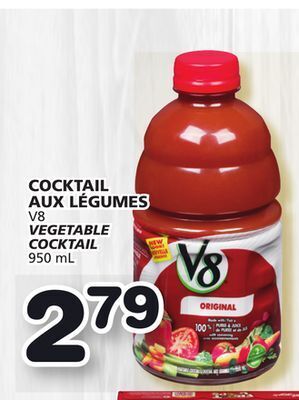 Marches Tradition V8 vegetable cocktail offer