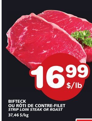Marches Tradition Strip loin steak or roast offer