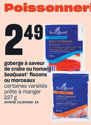 Provigo Goberge à saveur de crabe ou homard seaquest flocons ou morceaux, 227 g offer