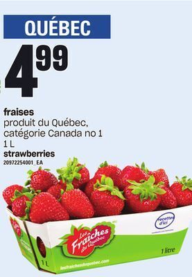 Provigo Fraises, 1 l offer