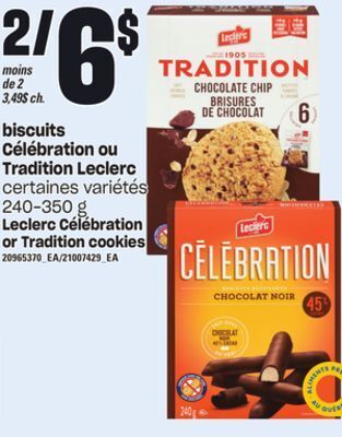 Provigo Biscuits célébration ou tradition leclerc, 240-350 g offer