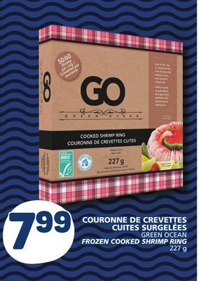 Marché Bonichoix Green ocean frozen cooked shrimp ring offer