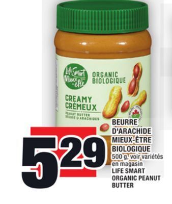 Super C Beurre d'arachide mieux-être biologique | life smart organic peanut butter offer