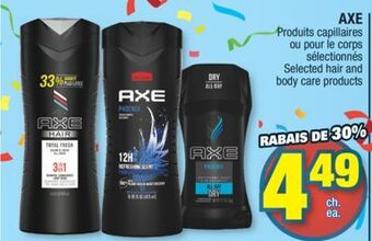 Jean Coutu Axe selected hair and body care products offer