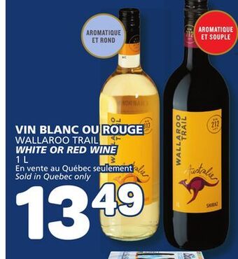 Marché Bonichoix Wallaroo trail white or red wine offer
