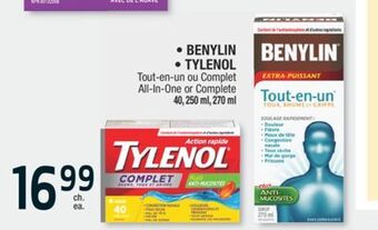 Jean Coutu Benylin, tylenol all-in-one or complete offer