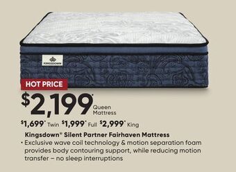 Dormez Vous Kingsdown silent partner fairhaven mattress offer