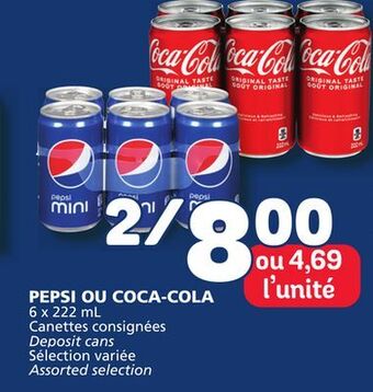 Marché Bonichoix Pepsi or coca-cola offer
