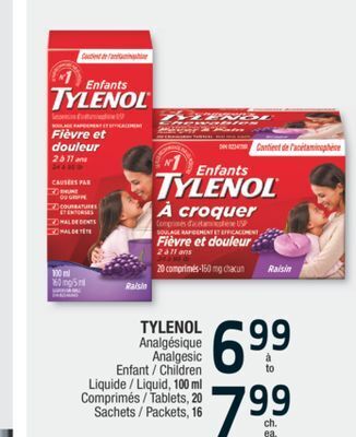 Jean Coutu Tylenol analgesic offer