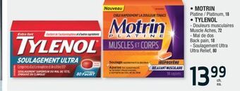 Jean Coutu Motrin, tylenol selected products offer