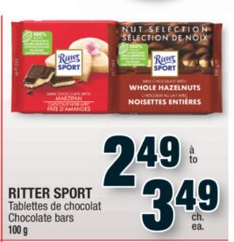 Jean Coutu Ritter sport chocolate bars offer