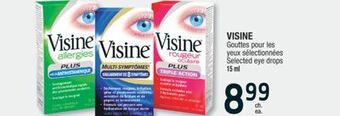 Jean Coutu Visine selected eye drops offer
