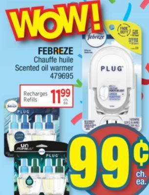 Jean Coutu Febreze scented oil warmer offer