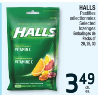 Jean Coutu Halls selected lozenges offer