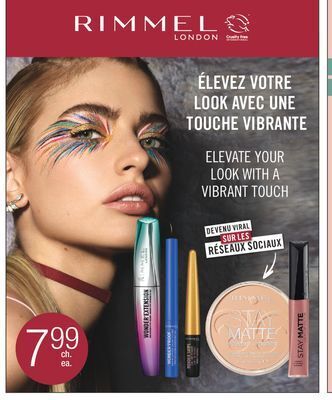 Jean Coutu Rimmel london elevate your look with a vibrant touch offer