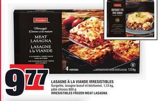 Super C Lasagne à la viande irresistibles | irresistibles frozen meat lasagna offer