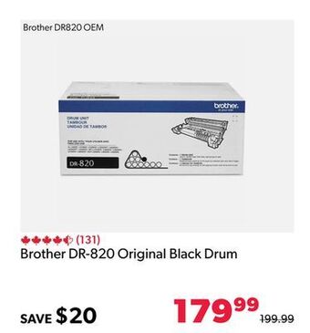 Shopper+ Brother dr-820 original black drum offer