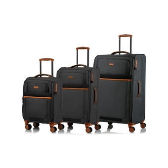 Best Buy Champs classic ii collection ultra-light 3-piece soft side 8-wheeled expandable luggage set - black offer