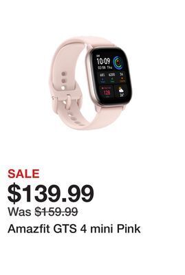 Newegg Amazfit gts 4 mini pink offer