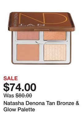 Sephora Natasha denona tan bronze & glow palette offer