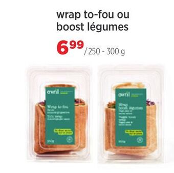 Avril Wrap to-fou ou boost légumes offer