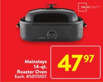 Walmart Mainstays 14-qt. roaster oven offer