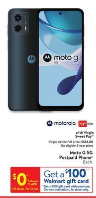 Walmart Moto g 5g postpaid phone offer