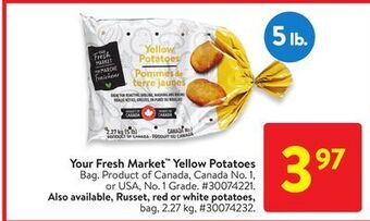 Walmart Your fresh market yellow potatoes offer
