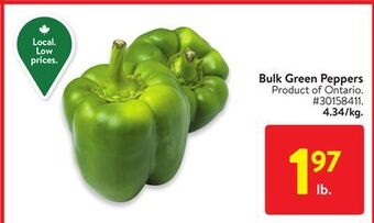 Walmart Bulk green peppers offer