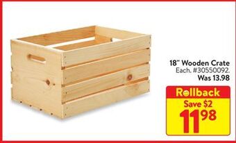 Walmart 18 wooden crate offer