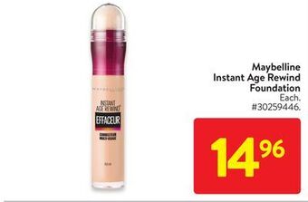 Walmart Maybelline instant age rewind foundation offer