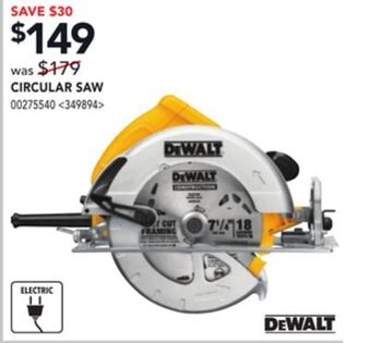 Lowe's Dewalt circular saw offer