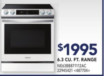 Lowe's Samsung 6.3 cu. ft. range offer