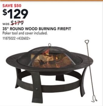 Lowe's Style selections 25 round wood burning firepit offer