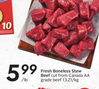 Sobeys Fresh boneless stew beef offer