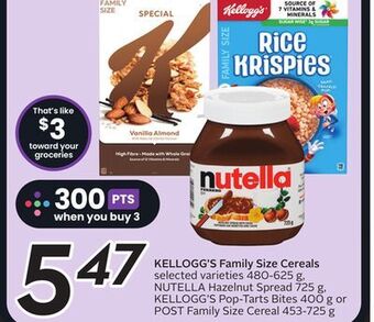 Sobeys Kellogg's family size cereals offer