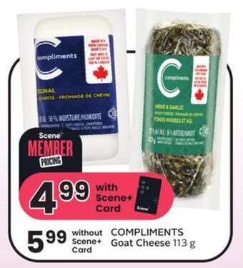 Sobeys Goat cheese offer