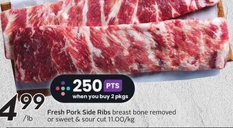 Sobeys Fresh pork side ribs offer