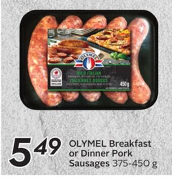 Sobeys Breakfast or dinner pork sausages offer