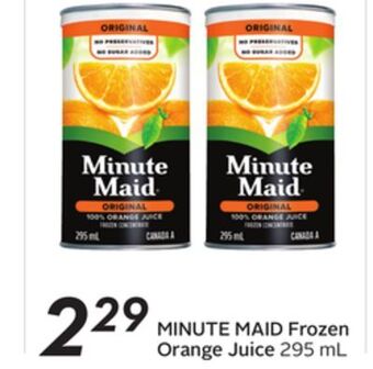 Sobeys Frozen orange juice offer
