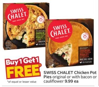 Sobeys Swiss chalet chicken pot pies offer