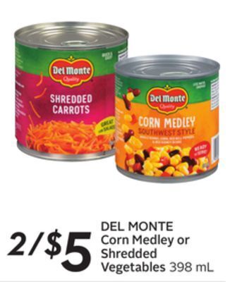 Sobeys Corn medley or shredded vegetables offer