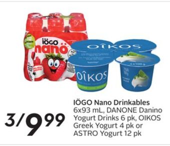 Sobeys Iögo nano drinkables offer