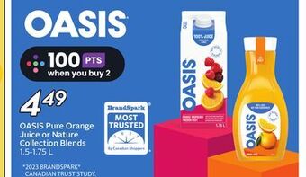 Sobeys Pure orange juice or nature collection blends offer