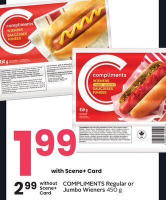 Sobeys Regular or jumbo wieners offer
