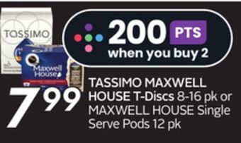 Sobeys Tassimo maxwell house t-discs offer