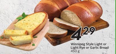 Sobeys Style light or light rye or garlic bread offer