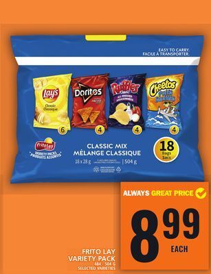 Food Basics Frito lay variety pack offer