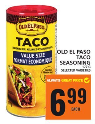 Food Basics Old el paso taco seasoning offer